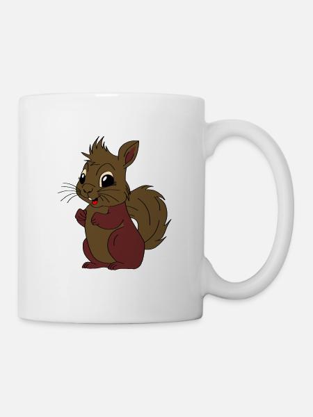 Kleines Eichhörnchen - Tasse - Weiß