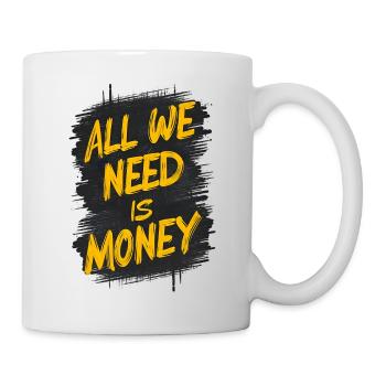 La déclaration d’argent du graffiti - Mug blanc - blanc - Droite