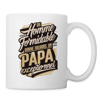 Belle idée cadeau fete des pères anniversaire papa - Mug blanc - blanc - Droite