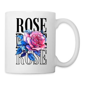 Rosen Blume - Rose - Tasse - Weiß - Rechts