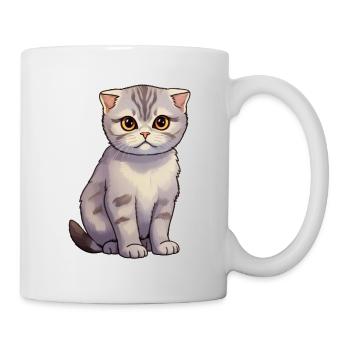 Scottish Fold Katze süß - Tasse - Weiß - Rechts