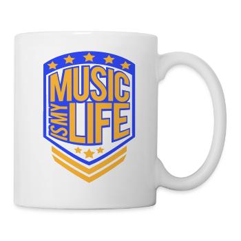 Music Is My Life Musik Ist Mein Leben Liebe Spruch - Mug - white - Right
