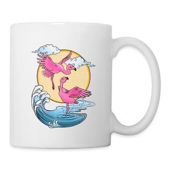 Flamants roses - Soleil - Japon - Mug blanc - blanc - Droite