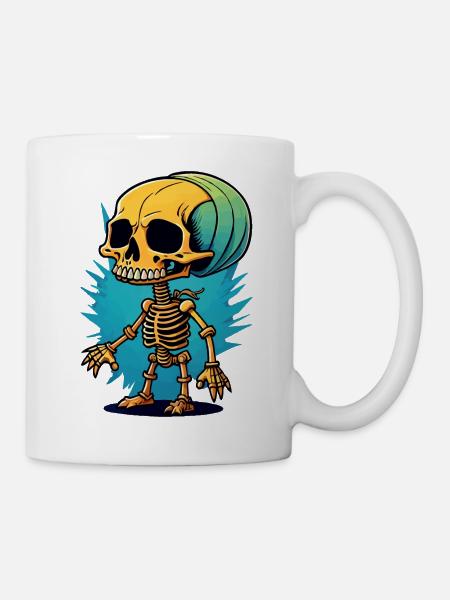 Skelett - Tasse - Weiß