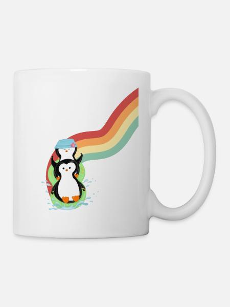 Penguins Slide - Mug - white
