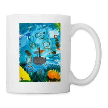 Les Surfeurs - Mug blanc - blanc - Droite