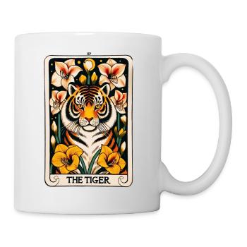 La carte de tarot du tigre - Mug blanc - blanc - Droite