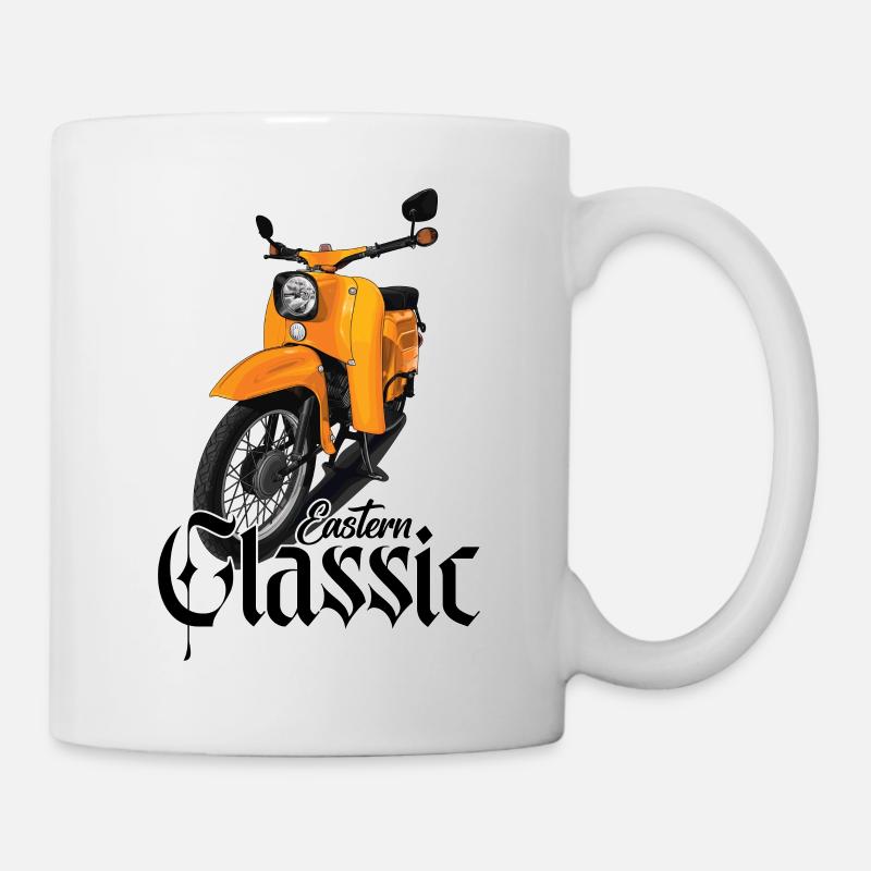 Schwalbe (gelb) // Illustration - Tasse - Weiß