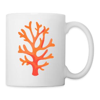 Rote Koralle - Tasse - Weiß - Rechts