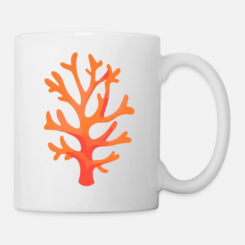 Corail rouge - Mug blanc - blanc