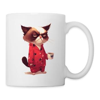 Grumpy | Cat | Annoyed Cat | Coffee lovers - Mug - white - Right