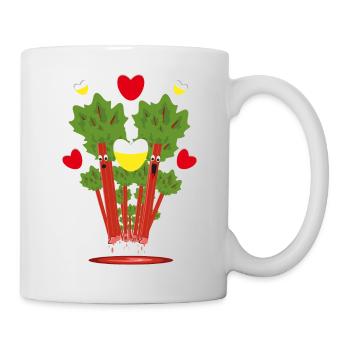 Bier trifft Rhabarber, ein toller Hingucker. - Tasse - Weiß - Rechts