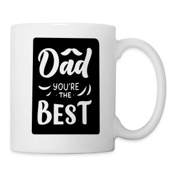 Papa, du bist der beste - Tasse - Weiß - Rechts