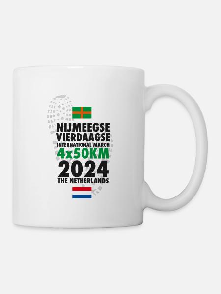 Nimwegen Walking Event 2024 4 x 50 km - Tasse - Weiß