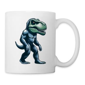 T-Rex Bigfoot Sasquatch Gorilla Fusion Mythical Creature - Mug - white - Right