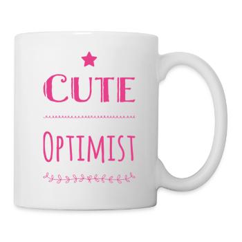 Cute Optimist - Tasse - Weiß - Rechts