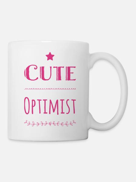 Cute Optimist - Tasse - Weiß