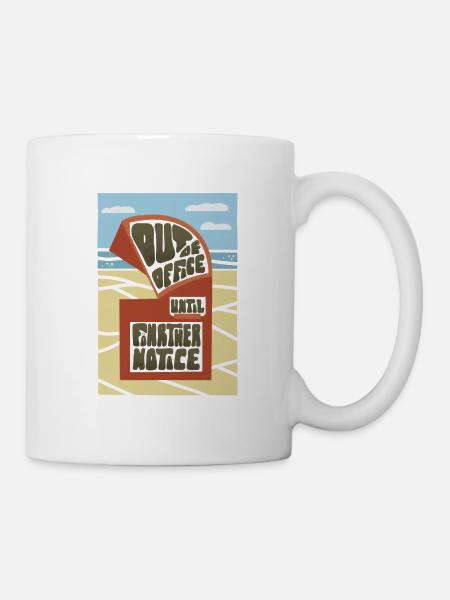 Nicht im Büro - im Urlaub auf Föhr - Tasse - Weiß