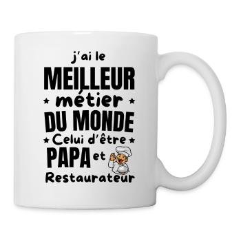 PAPA RESTAURATEUR - Mug blanc - blanc - Droite