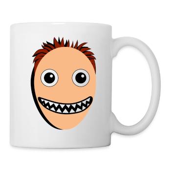 Homme rigolo avec une bouche de monstre - Mug blanc - blanc - Droite