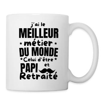 PAPI retraité - Mug blanc - blanc - Droite