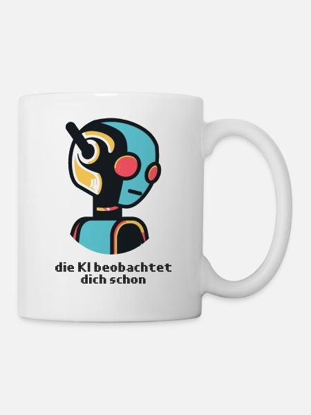 L’IA vous surveille déjà - Mug blanc - blanc