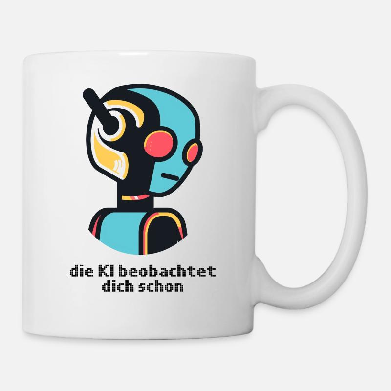 L’IA vous surveille déjà - Mug blanc - blanc