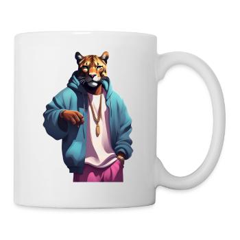 Tigre Hip Hop - Mug blanc - blanc - Droite