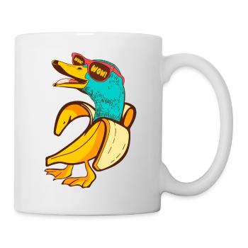 Goose in banana costume - Mug - white - Right