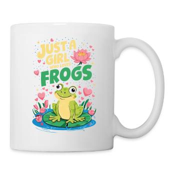 Juste une fille qui aime les grenouilles - Mug blanc - blanc - Droite