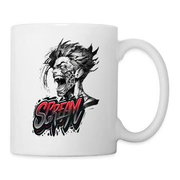 Schrei - Tasse - Weiß - Rechts