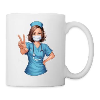 Lustige Krankenschwester mit Humor - Tasse - Weiß - Rechts