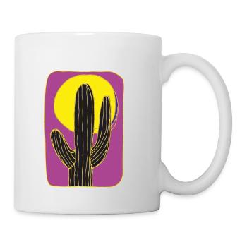 Cactus Mexico at night - Mug - white - Right