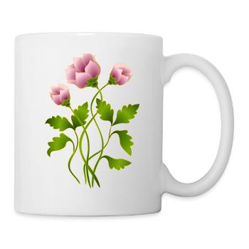 Fleur - Mug blanc - blanc - Droite