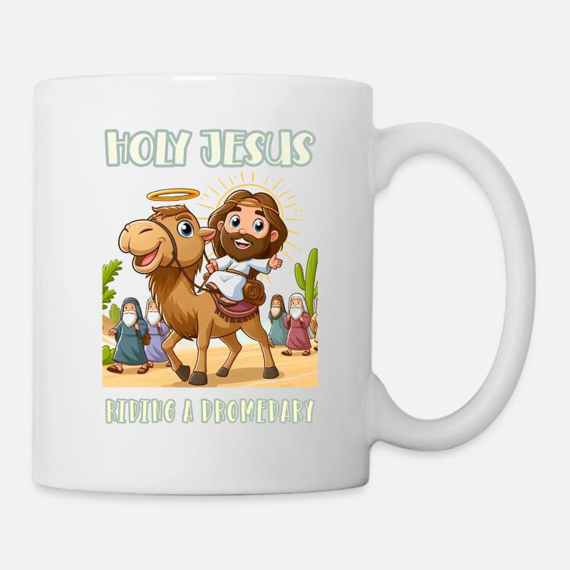 Holy Jesus riding a dromedary - Mug - white