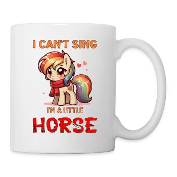 Je ne sais pas chanter, je suis un petit cheval (enroué) - Mug blanc - blanc - Droite