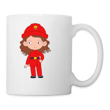 Firefighter Girl - Mug - white - Right