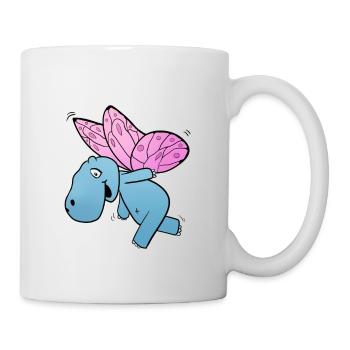 Nilpferd Schmetterling - Tasse - Weiß - Rechts