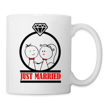 couple vient de se marier 002 - Mug blanc - blanc - Droite