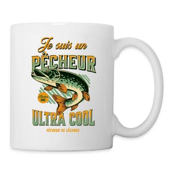 Cadeau pêche ,je suis un pêcheur cool - Mug blanc - blanc - Droite