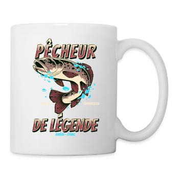 Je suis un pêcheur de légende, cadeau pêche - Mug blanc - blanc - Droite