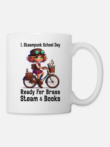 First Steampunk School Day - Mug - white