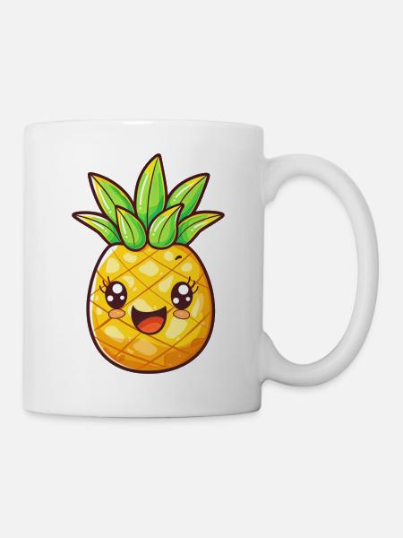 Pineapple with face - Mug - white