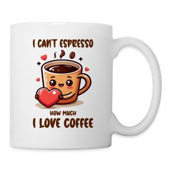 Je ne peux pas expresso à quel point j’aime le café - Mug blanc - blanc - Droite