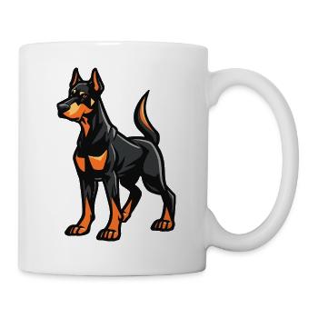 Doberman Dog Comic - Mug - white - Right