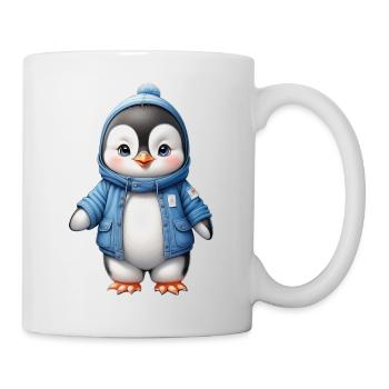 Hiver Mignon Pingouin Retour à l’école - Mug blanc - blanc - Droite