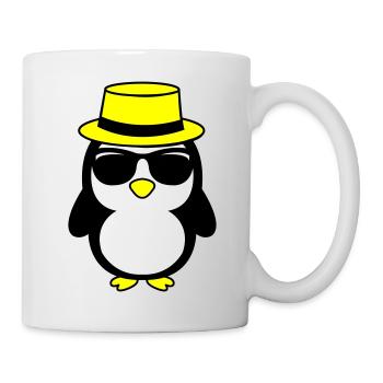 cool pinguin 02 - Tasse - Weiß - Rechts