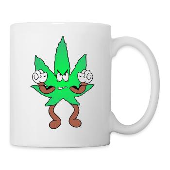 Der Bloom - Grumpy Bloom Weed Cannabis Marihuana - Tasse - Weiß - Rechts