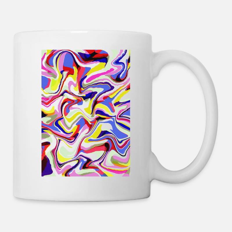 Abstract colorful pattern liquid - Mug - white
