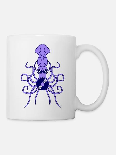 Octopus Octopus Squid Squid Record - Mug blanc - blanc